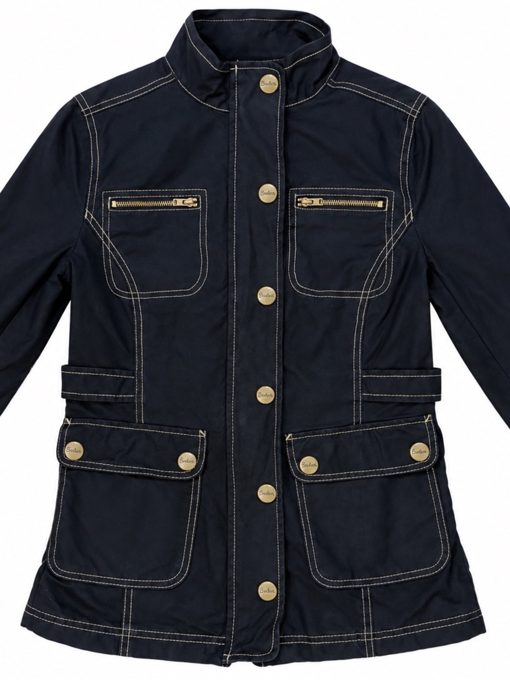 Boden Women’s Size 8 Black Waxed Cotton Utility Field Jacket Lined